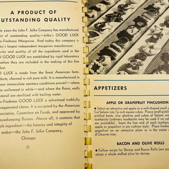 Vintage Jelke’s Good Luck Recipes Cookbook 1936 And Cutouts Book From Chicago - Picture 9 of 11